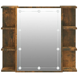 Avis Helloshop26 Armoire à miroir avec led 70 x 16,5 x 60 cm marron 02_0006661