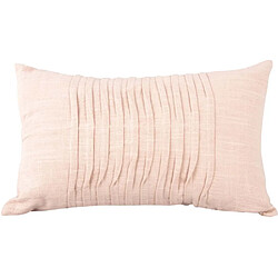 Pt' Coussin rectangulaire en coton 50 x 30 cm Wave Rose clair. Coussin rectangulaire en coton 50 x 30 cm Wave Rose clair