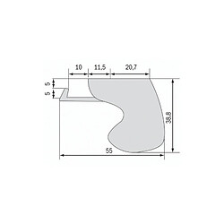 La Croisee Ds FERMETURE SORGHO 130MM LAQ GR ALU RAL9006 pas cher