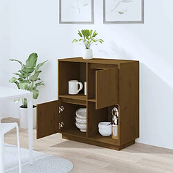 Avis Maison Chic Buffet,Meuble de Rangement,commode pour salon,Cuisine Marron miel 74x35x80 cm Bois massif de pin -MN96578