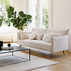 Atmosphera, Createur D'Interieur Canapé convertible 3 places beige - L207xP86xH87,5cm - Azeli+Atmosphera Créateur d'intérieur