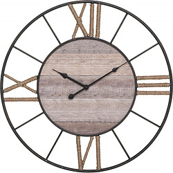 Atmosphera, Createur D'Interieur Horloge "Mike" métal & bois Diamètre 57 cm Atmosphera