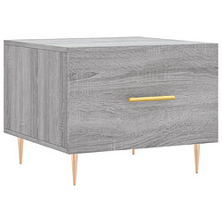 vidaXL Table basse Sonoma gris 50x50x40 cm Bois d'ingénierie