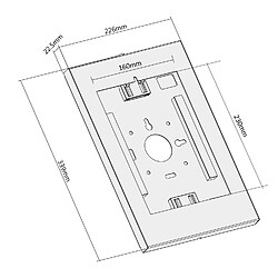 Maclean Support publicitaire pour tablette, support mural avec serrure.