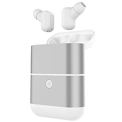 Chrono Chronus Binaural Wireless Bluetooth Headset Mini in-Ear Mobile Power Charging Case(Blanc) 