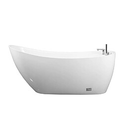 Vente-Unique Baignoire îlot NATALIA avec robinetterie - 282L - 170*75*73cm - Blanche pas cher