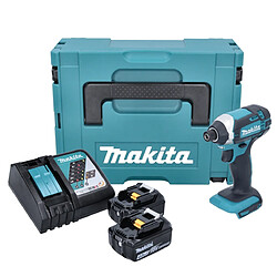 Makita DTD 152 RMJ 18V Li-Ion Visseuse à chocs sans fil avec boîtier Makpac + 2x Batteries BL 1840 4,0 Ah Li-Ion + Chargeur rapide DC 18 RC