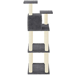 Acheter Arbre à chat avec griffoirs,niche pour chat en sisal Gris foncé 119 cm -MN62483