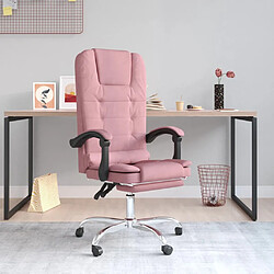 Maison Chic Fauteuil de massage inclinable de bureau,Fauteuil luxe de relaxation Rose Velours -MN62443