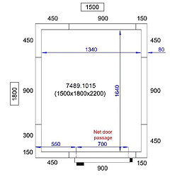 Chambre Froide Positive Pro Line Avec Groupe Positif - Hauteur 2200 mm - Combisteel