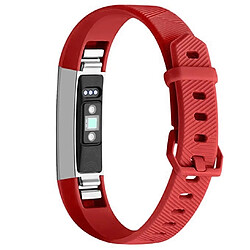 Wewoo Bracelet pour montre connectée Dragonne en silicone de couleur solide FITBIT Alta / HR rouge