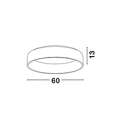 NOVA LUCE Plafonnier RANDO Gris LED 42 W 3000K