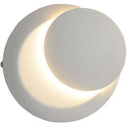 Universal Applique lumineuse decoration led eclairage lumineux rotatif 3000k lune type chambre interieur salon blanc 