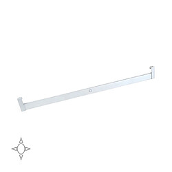 Emuca Barre de penderie pour armoire avec lumière LED, réglable 858-1.008 mm, 4,