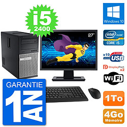 PC Tour Dell 7010 Ecran 27" Intel i5-2400 RAM 4Go Disque 1To Windows 10 Wifi · Occasion 