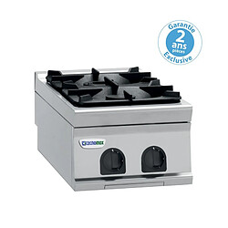 TECNOINOX Plaque de cuisson - top 2 feux super vifs gaz - gamme 900