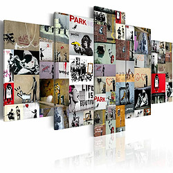 Paris Prix Tableau Imprimé Art of Collage - Banksy IV 50 x 100 cm 