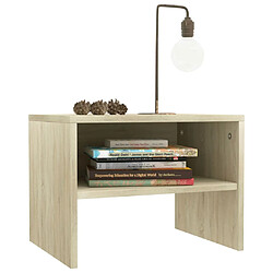 Avis vidaXL Table de chevet chêne sonoma 40x30x30 cm Bois d'ingénierie