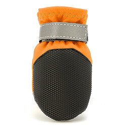 4 pièces pour animaux de compagnie chaussures de chien anti-dérapant patin protecteur imperméable chaussures de chien orange-m