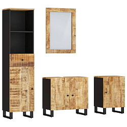 Maison Chic Armoire de Bain | Ensemble de 4 meubles salle de bain bois manguier massif -GKD79168