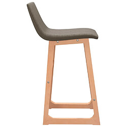 Avis vidaXL Tabourets de bar lot de 2 taupe tissu