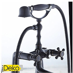 iDeko® Robinet Mitigeur robinet salle de bains Traditionnel huilé fini bronze Poignées Double robinet de la baignoire