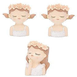 Buste Vase Planters Portrait Planter Pot De Fleur 2 PCS Femme Tête Pot de Fleur Mignon Portrait Succulent Planteur Jardin