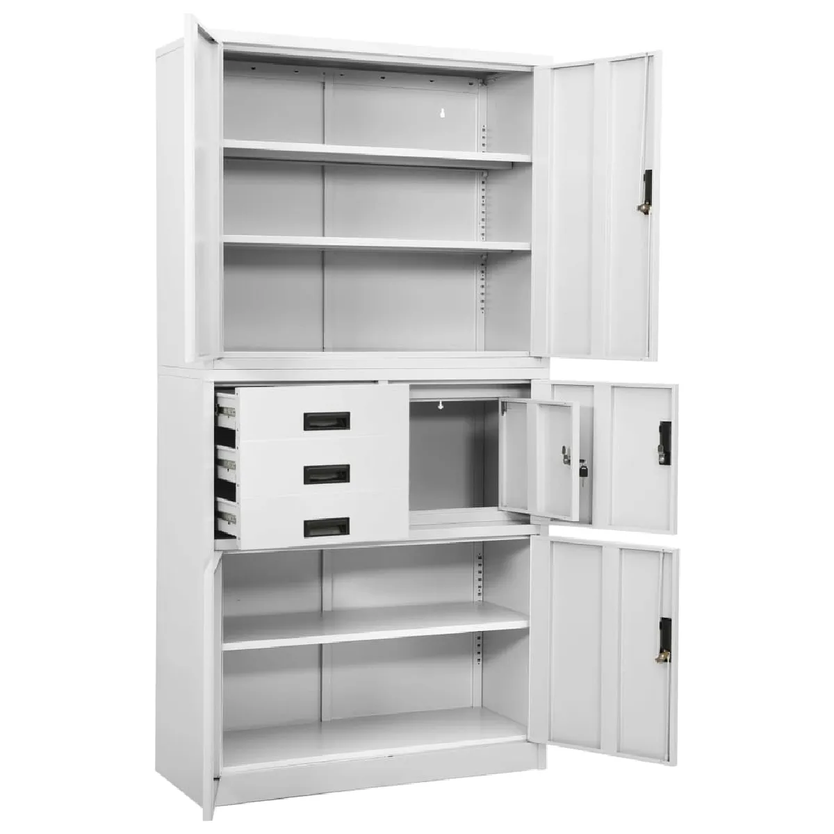 Acheter vidaXL Armoire de bureau Blanc 90x40x180 cm Acier