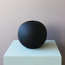 Cooee Design Vase Boule en céramique, Noir, 20 cm