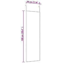 Avis vidaXL Miroir de porte Doré 30x100 cm Verre et aluminium