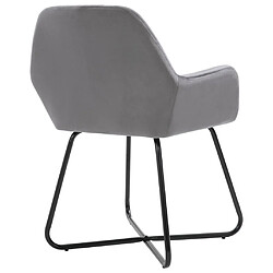 Decoshop26 Lot de 4 chaises de salle à manger cuisine design moderne velours gris CDS021621 pas cher