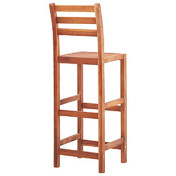 Acheter vidaXL Chaises de bar lot de 2 bois d'acacia solide