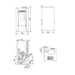 Interstoves Pack Poêle à granules LINA 9 Etanche + Kit Conduit Vertical 80/125 - Noir pas cher