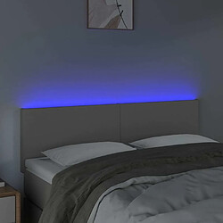 Avis Maison Chic Tête de lit scandinave à LED,meuble de chambre Gris 144x5x78/88 cm Similicuir -MN33595