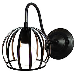 Universal Vin LED Lampe murale Loft de fusée de décélération Applique murale industrielle Noir E27 Fer Simple Abat-jour Cage Garde Applique murale Éclairage intérieur Pinces 