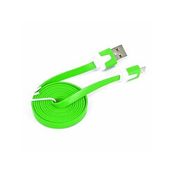 Câble Plat Micro USB vers USB 2.0 Omega OUAMCG 1 m Vert