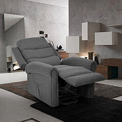 LE ROI DU RELAX Fauteuil électrique de relaxation massage et chauffage avec roues Victoria, Couleur: Gris foncé