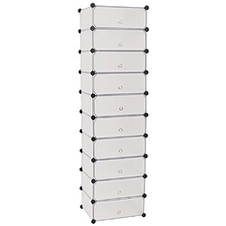 vidaXL Armoire à chaussures avec 10 compartiments Blanc 