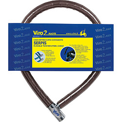 Cable de securite VIRO pour 2 roues Antivol tresse moto scooter velo 70 cm Protégez du vol vos 2 roues grâce à cet antivol tressé. Longeur 70 cm. 2 Clés. Coloris......