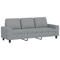 Avis vidaXL Ensemble de canapés 3 pcs gris clair tissu