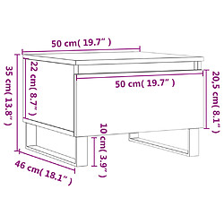 vidaXL Tables basses 2 pcs noir 50x46x35 cm bois d'ingénierie pas cher