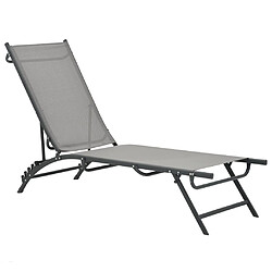 Helloshop26 Lot de 2 transats chaise longue bain de soleil lit de jardin terrasse meuble d'extérieur textilène et acier 02_0012149