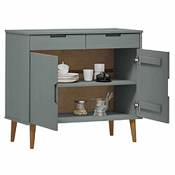 Avis Maison Chic Buffet,Meuble de Rangement,commode pour salon,Cuisine MOLDE Gris 90x40x80 cm Bois massif de pin -MN10760