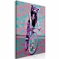 Paris Prix Tableau Imprimé Raccoon on the Bike 40 x 60 cm