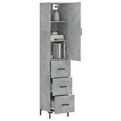 Avis Maison Chic Buffet,Meuble de Rangement,commode pour salon,Cuisine Gris béton 34,5x34x180 cm Bois d'ingénierie -MN90642