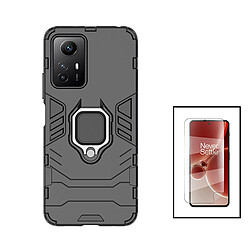 PHONECARE Kit Film Hydrogel Full Cover Avant + Coque 3X1 Military Defender pour Xiaomi Redmi Note 12S - Noir 