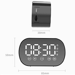 Yonis Mini Enceinte Bluetooth Avec Horloge Alarme Puissante 3W pas cher