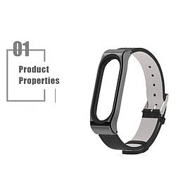 Wewoo Bracelet en cuir PU Mijobs pour bracelet Xiaomi Mi Band 3, bracelet magnétique sans vis, bracelet magnétique Mi Band3, remplacement de la bande, accessoires non inclus