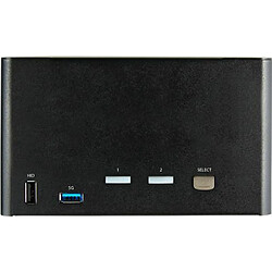 StarTech 2 Port Quad Monitor DisplayPort KVM Switch - 4K 60 Hz UHD HDR - DP 1.2 KVM Umschalter mit USB 3.0 Hub mit 2 Anschlüssen (5 Gbit/s) und 4x USB 2.0 HID Anschlüssen - Audio - Hotkey - TAA (SV231QDPU34K) 