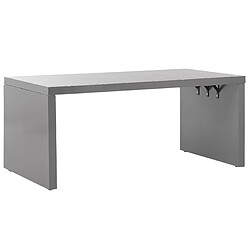 Beliani Table de jardin 180 x 90 cm Béton Gris TARANTO